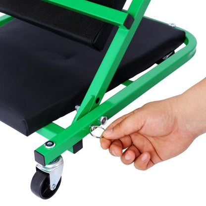 Mechanic Creeper, Garage Gift, 36" Z Creeper Seat, 2 in 1 Mechanic Gifts, 300 lbs Capacity, Low Profile Creeper with 6 pcs Wheels in Garage/Shop for Fathers Day Tool Gift (Green) - color: Green