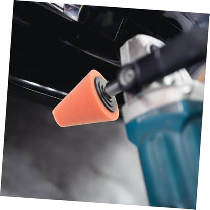 4PCS Cone Buffing Polishing Pads Kit,Drill-Attachable Wheel Polish Sponge,Premium Automotive Polishing Cone for Car Wheels, Hubs & Rims, Scratch-Free Buffing Tool