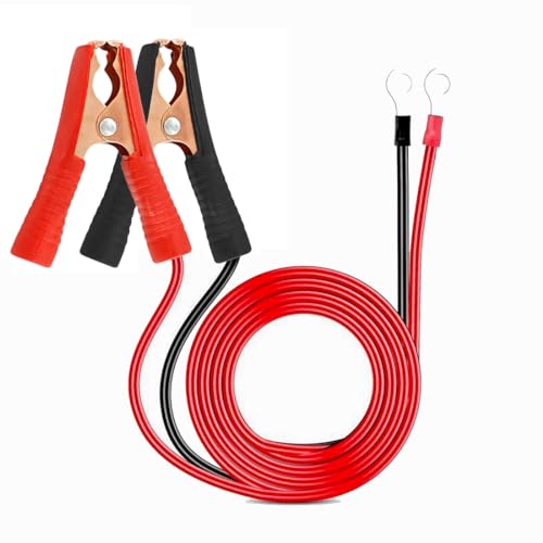2 Pcs Alligator Clips Booster Jumper Cable 50A-3.3 ft 13 AWG Alligator Clips Booster Jumper Cable，for 12V/ 24V Car Battery Charging Jumper Cable - color: Battery Charger Jumper Cable