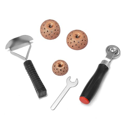 Pneumatic Tire Buffer Full Kit,Whit 3pcs Tire Buffing Wheel,Tire Patch Roller and Tyre Scraper