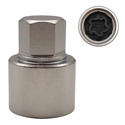 313 Wheel Locking Nut Key for Mercedes Benz, Lug Nut Removal Tool | Wheel Lock Nut Socket Adapter, Anti-Theft Screw Remover, Hand Repair Tool, Tyre Fitting, garage - color: Scoket 313