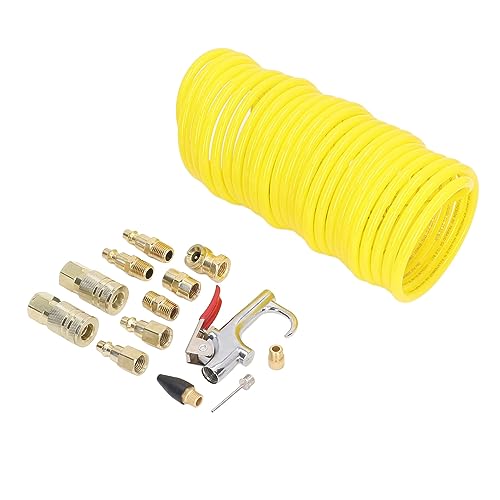 14PCS Air Compressor Kit with 1/4 Inch Fitting, Operate Hose Kit for Automotive Repair, Maintenance, Nylon Air Hose, 200 PSI Maximum Pressure, Good Flexibility and Twisting