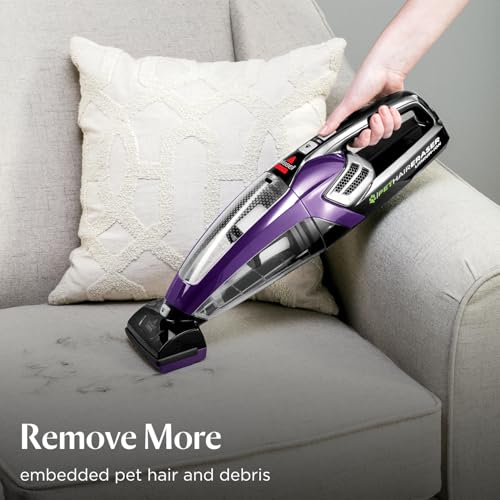 Bissell Pet Hair Eraser Cordless Hand Vacuum, Home, Auto & Pet, 2390A | Lithium Ion battery for consistent power; ideal for home, auto & upholstery pet hair pickup