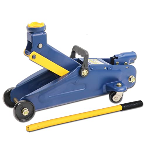 Stronghold 2-Ton Trolley Jack – Heavy-Duty Hydraulic Floor Jack with Safety Valve - 5-1/8" to 12-3/4" Lift Range - Steel Construction - Meets ASME/PASE Standards