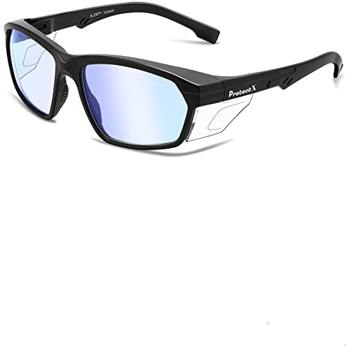 ProtectX Classic Safety Glasses, Anti-Fog Scratch Resistant Lenses, Protective Eyewear for Work, Indoor/Outdoor, ANSI Z87.1 - color: Voyager Blue Light