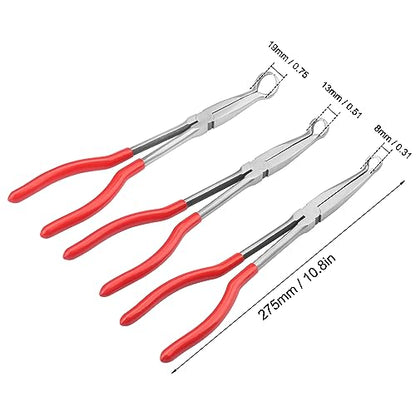 3 PCS 11 Inch Long Reach Hose Grip Pliers, Long Needle Nose Pliers, 11" Hose Gripper Plier Set for Car Maintenance, Home Appliance Maintenance, And Electrician Maintenance,by GENHAKON - size: 3 PCS