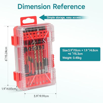 35Pcs Impact Drill and Driver Bit Set with a Storage Case | 28 Magnetic Screwdriver Bits, 3 Hex HSS Drill Bits, 3 Burrs, Magnetic Quick Change Chuck, for Power Screwdrivers - style: 28 Screwdriver Bits, 3 Drill Bits, 3 Burrs,1 Change Chuck