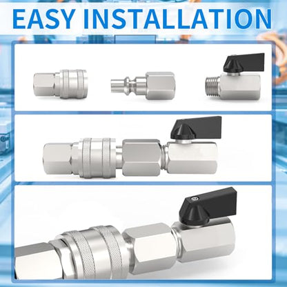 ChillWaves A-Style(ARO) Air Plug, 1/4" NPT Female Pneumatic Plugs, Air Compressor Accessories Fittings(30-PACK) - size: 1/4" FNPT, style: PACK OF 30