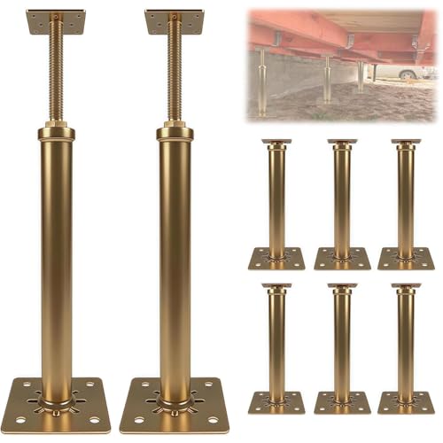 8 PCS House Floor Jacks for Leveling, 11.6" to 16" Adjustable Height | House Jacks for Leveling, Floor Leveling Support, Screw Jack Post for Home Leveling, Basement, Porches, Roof Beams and Decks - size: 11.6" to 16"