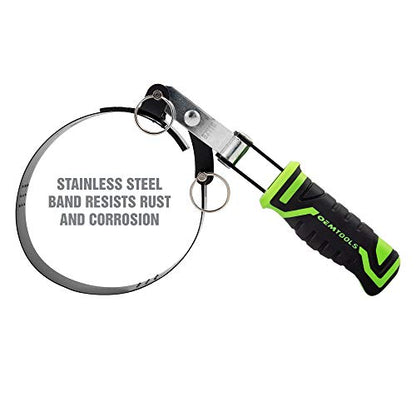OEMTOOLS 87116 4-in-1 Swivel Oil Filter Wrench, Oil Filter Wrench Set Heavy Duty, Fits Filters Sized 2-3/8" to 4-3/8" in Diameter, Green and Black - size: 2-3/8" - 4-3/8"