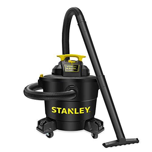 STANLEY Wet/Dry Vacuum SL18191P, 10 Gallon 4 Horsepower 16 FT Clean Range Shop, Ideal for Home/Garage/Laundry Rooms with Attachments, Strong Suction Large Capacity Multiple Accessories - size: 10 Gallon, 4 HP AC