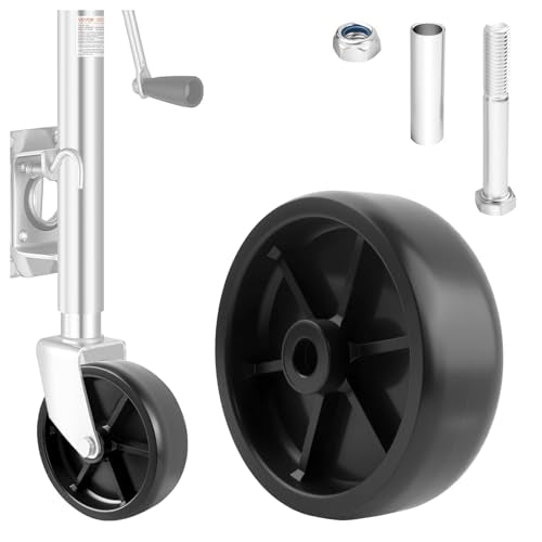 6" Trailer Jack Wheel Replacement,Upgraded Trailer Tongue Jack Wheel with 1200 Lbs Load Capacity,Heavy Duty Wheels for Trailers Jacks Replacement for Trailers RV Hitch