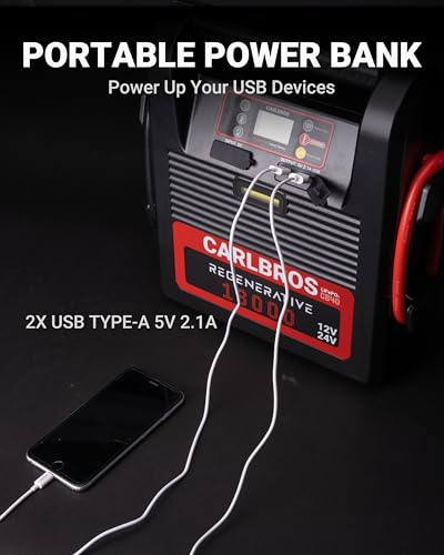 CB40 Heavy Duty Jump Starter, 40S Fast Recharge, 18000A 12/24 Volt Battery Jump Pack for Gas & Diesel Engines Up to 32L, LiFePO4 Commercial Battery Jumper Box for Truck, 39'' Jumper Cables