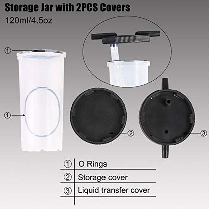 YSTOOL Brake and Clutch Fluid Hand Pump Vacuum Bleeder Tool Kit Brake Oil Change Power Steering Fluid Bleeding Set with Hand Pump Jar Adapters for Auto Car Truck Motorcycle Use - color: Blue