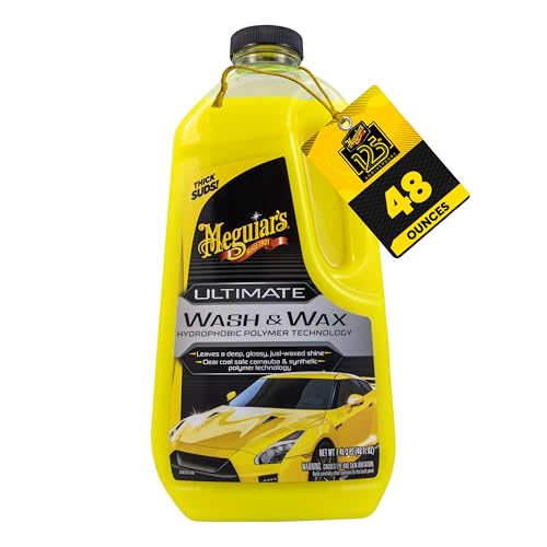 MEGUIAR'S Meguiar's G17748 Ultimate Wash & Wax, 48 oz, Yellow, 48 Ounces - style: Ultimate Wash & Wax