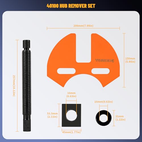 40100 Wheel Hub Removal Tool Set,Wheel Hub Buster Puller, Wheel Bearing Hub Removal Tool kit Fit for 5 6 8 Lug Hub Assemblies on Cars or Trucks