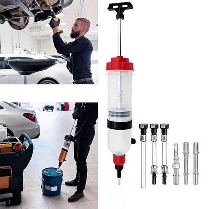 Fluid Pump Automotive - 1.5L PP, Oil Fluid Extractor, Oils Suction Syringe | Leakproof Syringe Filler, Transfer Hand Pump Tool | Automotive Brake Fluids Syringes for Car, Lawn Mower, Engine. - size: 1500ml