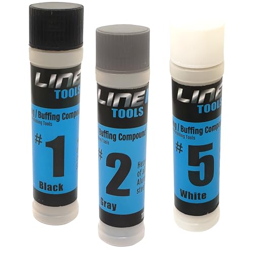 LINE10 Tools 3pk Hard Metal Polishing Buffing Compound Kit 4oz Bar Stainless Steel, Chrome,Iron,Aluminum Mag Automotive Golf Club Restoration Knife Blades Gun Rock Solid Stick Tarnish Scratch Removal - size: 3 Pack, #1|#2|#5