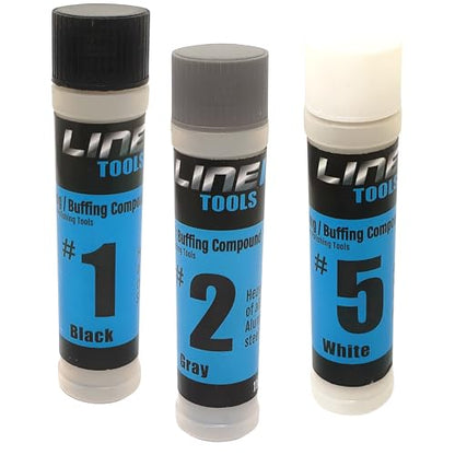 LINE10 Tools 3pk Hard Metal Polishing Buffing Compound Kit 4oz Bar Stainless Steel, Chrome,Iron,Aluminum Mag Automotive Golf Club Restoration Knife Blades Gun Rock Solid Stick Tarnish Scratch Removal - size: 3 Pack, #1|#2|#5