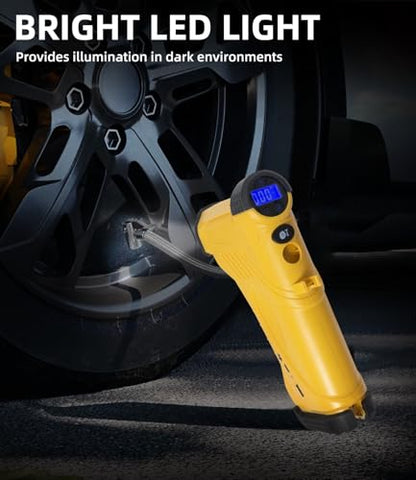 TopAutoGear 150PSI Tire Inflator Portable Air Compressor, 12V/20V Dual Power, USB Output, Ideal Air Pump for Car Tires, Off-Road, Truck, Motorcycle, Ball Sports