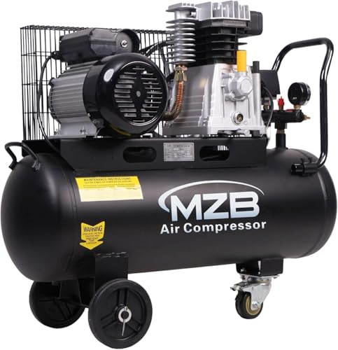 MZB 18.5 Gallon Ultra Quiet Air Compressor 110V/60Hz 11.3CFM 3.0HP, MAX 115PSI Steel Tanks 83dB Noise Level Air Compressor with Wheels - size: 18.5 Gal