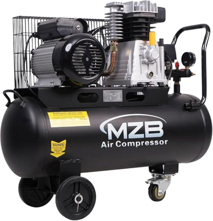MZB 18.5 Gallon Ultra Quiet Air Compressor 110V/60Hz 11.3CFM 3.0HP, MAX 115PSI Steel Tanks 83dB Noise Level Air Compressor with Wheels - size: 18.5 Gal