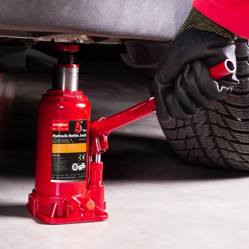 5 Ton 10,000lb Hydraulic Bottle Jack with Jack Pad for Car Pickup Truck RV Auto Repair Carrying Storage Case Box - size: 5 Ton 10,000lb