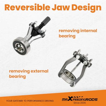 maXpeedingrods 3 Jaw Gear Bearing Slide Hammer Puller Set, 5PCS Universal Internal & External Gear Pulley Puller Set for Pulling Out Gear Bearings - style: 3 Jaws