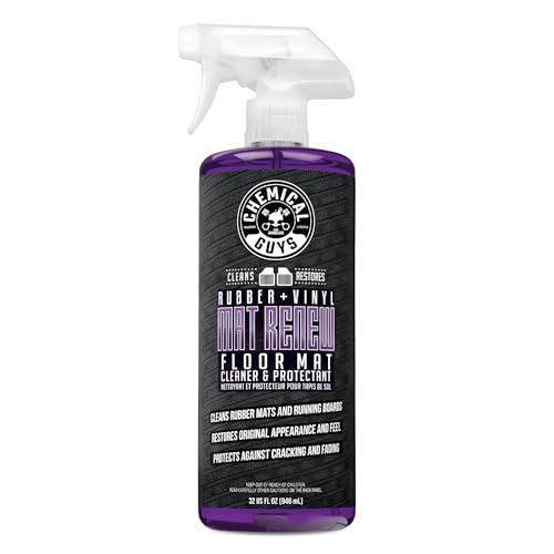Chemical Guys, Mat Renew Rubber & Vinyl Mat Cleaner & Protectant, 32 oz | For cars, trucks, SUVs, and RVs, dry-touch cleaner protectant for rubber and vinyl mats, dissolves and releases dirt and oil - size: 32 Fl Oz (Pack of 1)