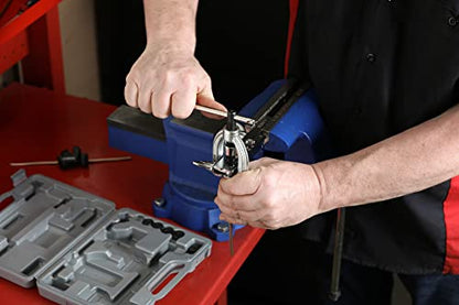 ARES 18019 - Double Flaring Tool Set with Extra Adapters- Use on Copper, Aluminum, Soft Steel Brake Line and Brass Tubing - Includes Mini Tubing Cutter and Storage Case - size: Double Flaring Tool Set