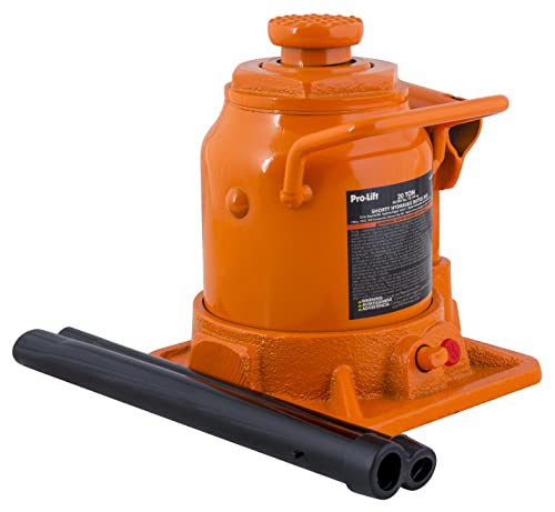 Pro-Lift 20 Ton Shorty Hydraulic Bottle Jack - Portable Car Jack 40000 Lbs Capacity with Pump Handle for Car Sedans SUV