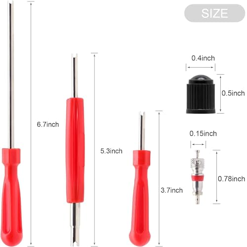 ZHSMS Valve Stem Puller Installer Tool, 5Pcs TR412, 5Pcs TR413, 5Pcs TR414 Tire Snap in Short Rubber Valve Stem, 4 Way Valve Core Remover, Single Head Tire Valve Core Remover Installer Tool(40Pcs) - size: 40 PCS