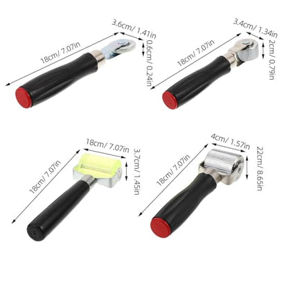 4pcs Sound Deadener Roller: Heat Insulation Mat Roller -Tire Repair Kit - Automotive Tire Patch Tool - Car Interior Accessories for Compacting Tube Fixing