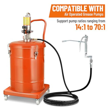 Grease Control Handle Valve for Grease Pump | 18" Flexible Spout with 4 Jaws Coupler, 1/4" NPT(f) Inlet Thread, 7500 PSI Max Working Pressure, 360 Degree Z Swivel Design