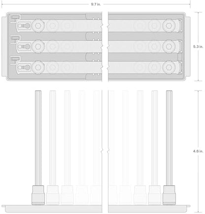 TEKTON Long Hex and Torx Bit Socket Set, 31-Piece | SHB90205 - size: 31-pc (5/64-5/16 in., 2-8 mm, T6-T30) Rails & Tray