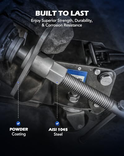 Orion Motor Tech 2 in 1 Brake Caliper Compression Tool & Brake Bleeder Kit, Handheld Vacuum Pump Brake Bleeder Tool Set, Disc Brake Pad Service Tool with Thrust Bolt Retaining Plates & 18 Adapters
