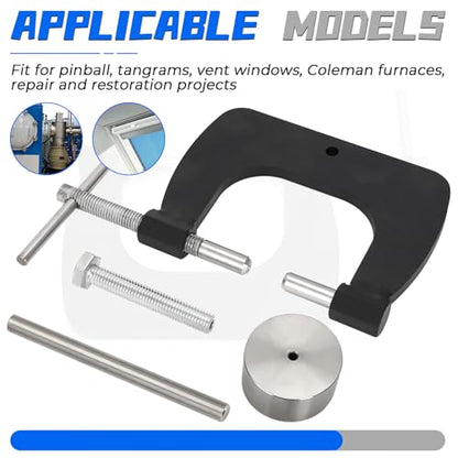 1/8" Semi Tubular Rivet Tool Kit with Column Rivet Tool | 50-Piece Kit for Tonka, Buddy L, Pinball Machines, Vent Windows & Coleman Gear Restoration - size: Add Column Rivet Tool
