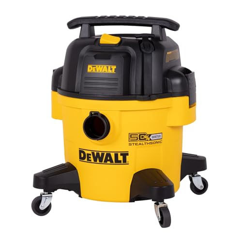 DEWALT STEALTHSONIC Wet Dry Shop Vac 6 Gallon 5 HP, DXV06P-QT | Ultra Quiet Motor with Powerful Suction, Complete Matching Attachment Set for Garage, Workshop, Jobsite and Basement - size: 6 Gallon (1 Dust Bag)
