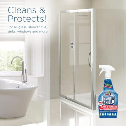 Invisible Shield Glass Essentials Shower Door & Tile Protectant Kit 32 oz | Water Spot Remover & Glass Protection