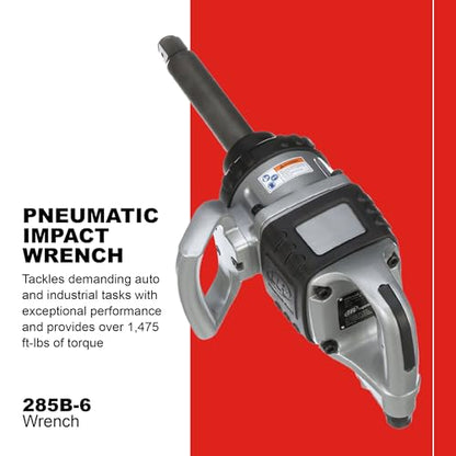 Ingersoll Rand 285B-6 1-Inch Cordless Pneumatic Impact Wrench with 6-Inch Extended Anvil and 2 Handles - style: 1 Inch Drive - 6 Inch Anvil