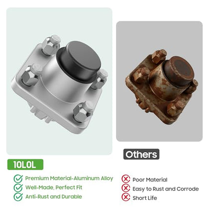 10L0L Golf Cart Front Wheel Hub Assembly 2 Pack for Club Car DS and Precedent 2003-up, Front Hub Replacement Kit 102357701 with Ball Bearing, Oil Seal & Dust Cover