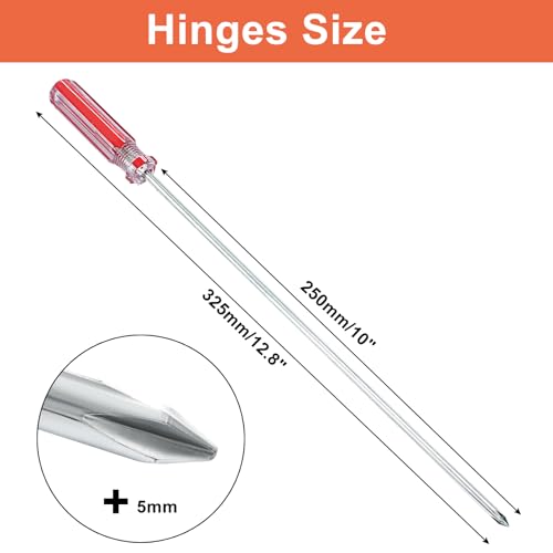 Piutouyar 10 Inch Phillips Screwdriver, #1 Magnetic Tip Screwdrivers | Extra Long Chrome-vanadium Steel Shaft , Cross Head Screwdriver, Long Screwdriver for Repair Home Improvement - size: 10 Inch #1