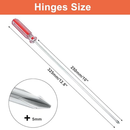 Piutouyar 10 Inch Phillips Screwdriver, #1 Magnetic Tip Screwdrivers | Extra Long Chrome-vanadium Steel Shaft , Cross Head Screwdriver, Long Screwdriver for Repair Home Improvement - size: 10 Inch #1