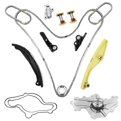 3.5 Ecoboost Timing Chain Kit with with Water Pump AT4Z6268A Fits 2011-2019 Ford Explorer Edge Taurus Flex 3.5L 3.7L, Lincoln MKS MKX MKZ OE# AT4Z6268B cadena de tiempo kit - size: with water pump