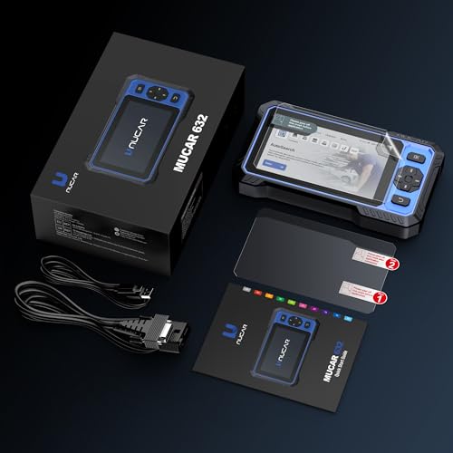 MUCAR 632 AI Bidirectional Scan Tool, 15 Reset Services ABS/ADBLUE/SRS/BMS/EPB/ETS/INJEC/Oil/SAS/TPMS OBD2 Diagnostic Scanner for 4 System, Active Test, AutoAuth, CANFD, AutoVIN, Lifetime Free Update