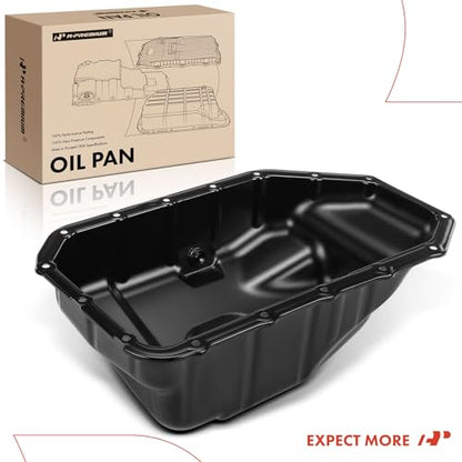 A-Premium Engine Oil Pan Sump with Drain Plug, Compatible with Honda CR-V CRV 2002-2006, Accord 2003-2007, Civic 2002-2005, Element 2003-2011 & Acura RSX 2002-2006, 2.0L 2.4L Gas