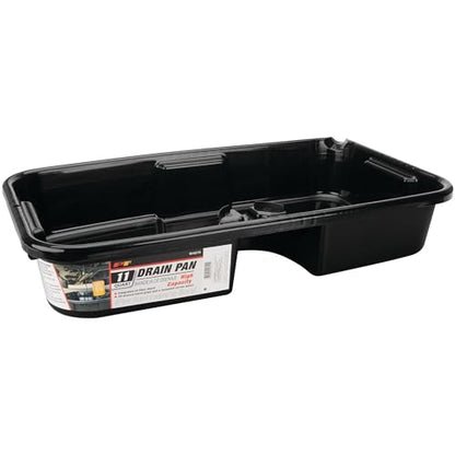Performance Tool W4079 11-Quart Oil Drain Pan, Chemical-Resistant, Oil Filter Stand, Black - style: 11 Quart Drain Pan