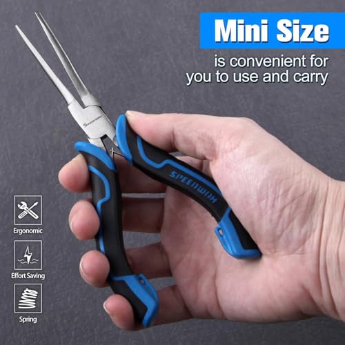 SPEEDWOX 6-Inch Mini Needle Nose Pliers for Jewelry Making Long Needle Nose Plier with Smooth Jaws Long Chain Nose Pliers Jewelry Plier for Jewelry Making, Bending Wire and Small Object Gripping - style: Needle Nose Pliers