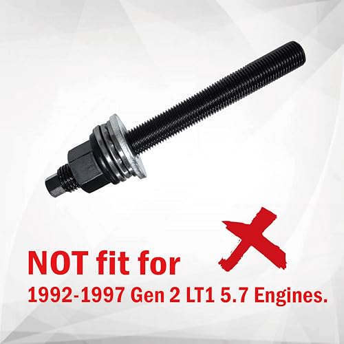 LS Harmonic Balancer Installation Tool, Crank Pulley Install Tool 551141, Compatible with GM 1997-UP V8 LS1 LS2 LS3 LS4 LSX LSA LS6 LQ4 LQ9, with Thrust Bearing & Wrench Flats