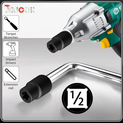 Torx Plus Socket, 1/2" Dr 10EPR 5-External Torx Socket for Tesla | 1059330-00-B, 5 Point Socket, Front Bumper, And Number, Plate Fixings, External Torque Socket, Electrical Connector, Cr-V - size: 5-External Torx Socket